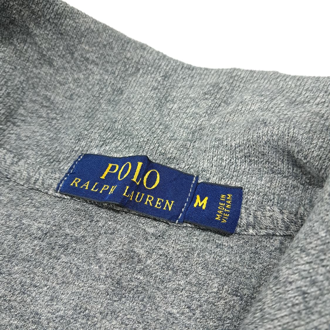 CL784 M 폴로 가죽풀러 헤더그레이 하프집업 니트 스웨터 상품이미지3