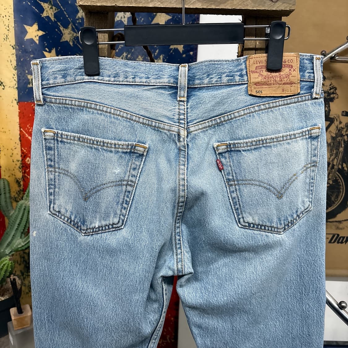 00s 리바이스 501 영국생산 패치워크 커스텀 데님팬츠 N897   상품이미지7