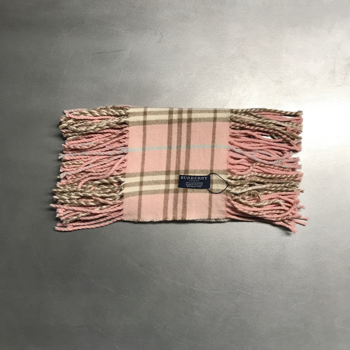 버버리 정품 캐시미어 머플러 핑크 상품이미지1