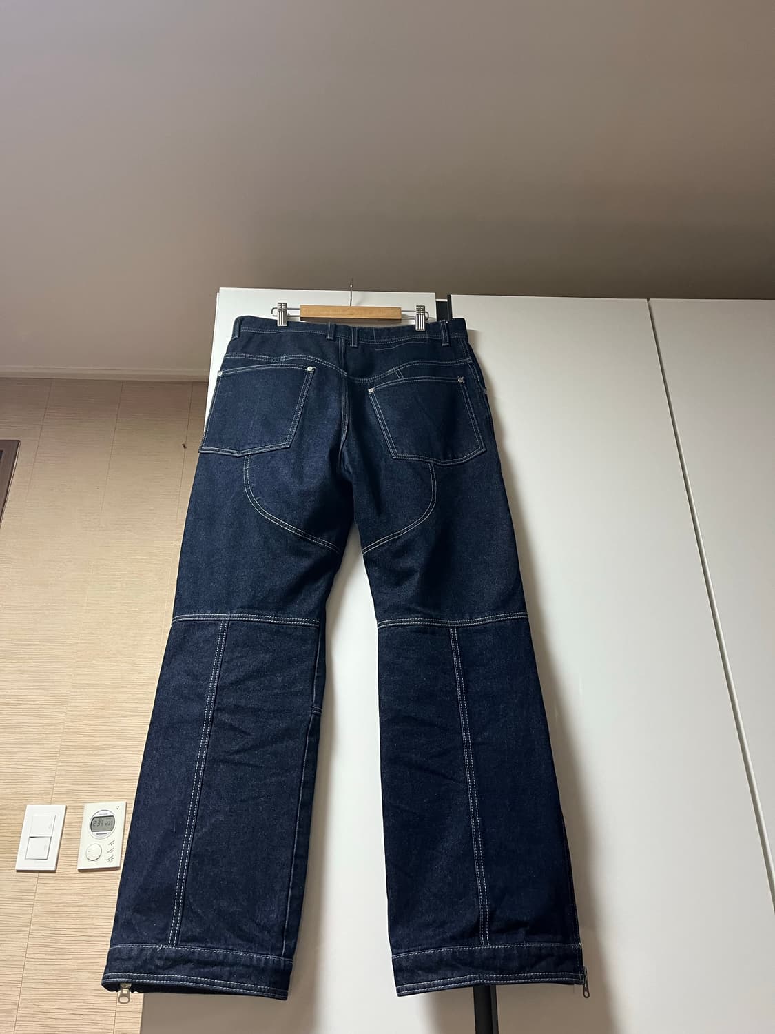 [31] 앤더슨벨 지퍼 와이드 레그 진 상품이미지2