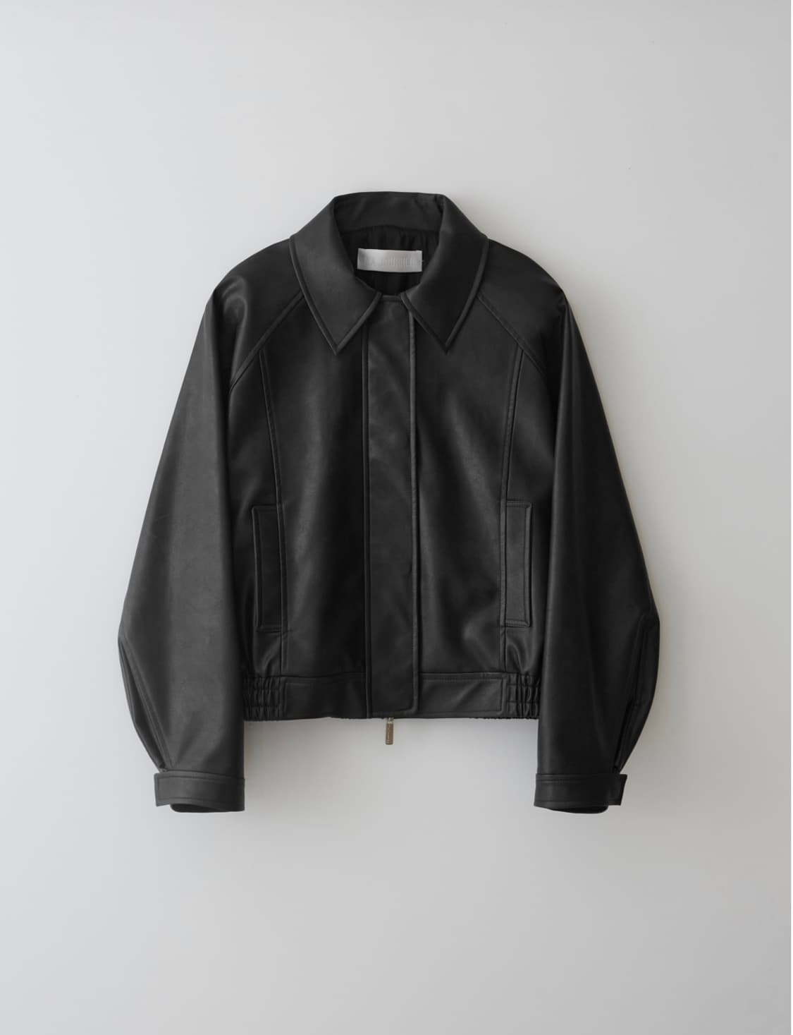 마조네 레더 플리츠 봄버 자켓 (브라운) 상품이미지1