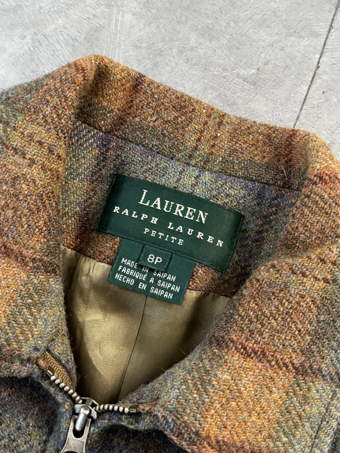 Polo 랄프로렌 울 카라 체크 집업 자켓 상품이미지5