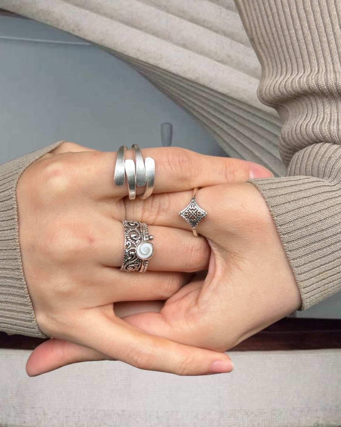 Arca Dia 925Silver Ring 상품이미지6