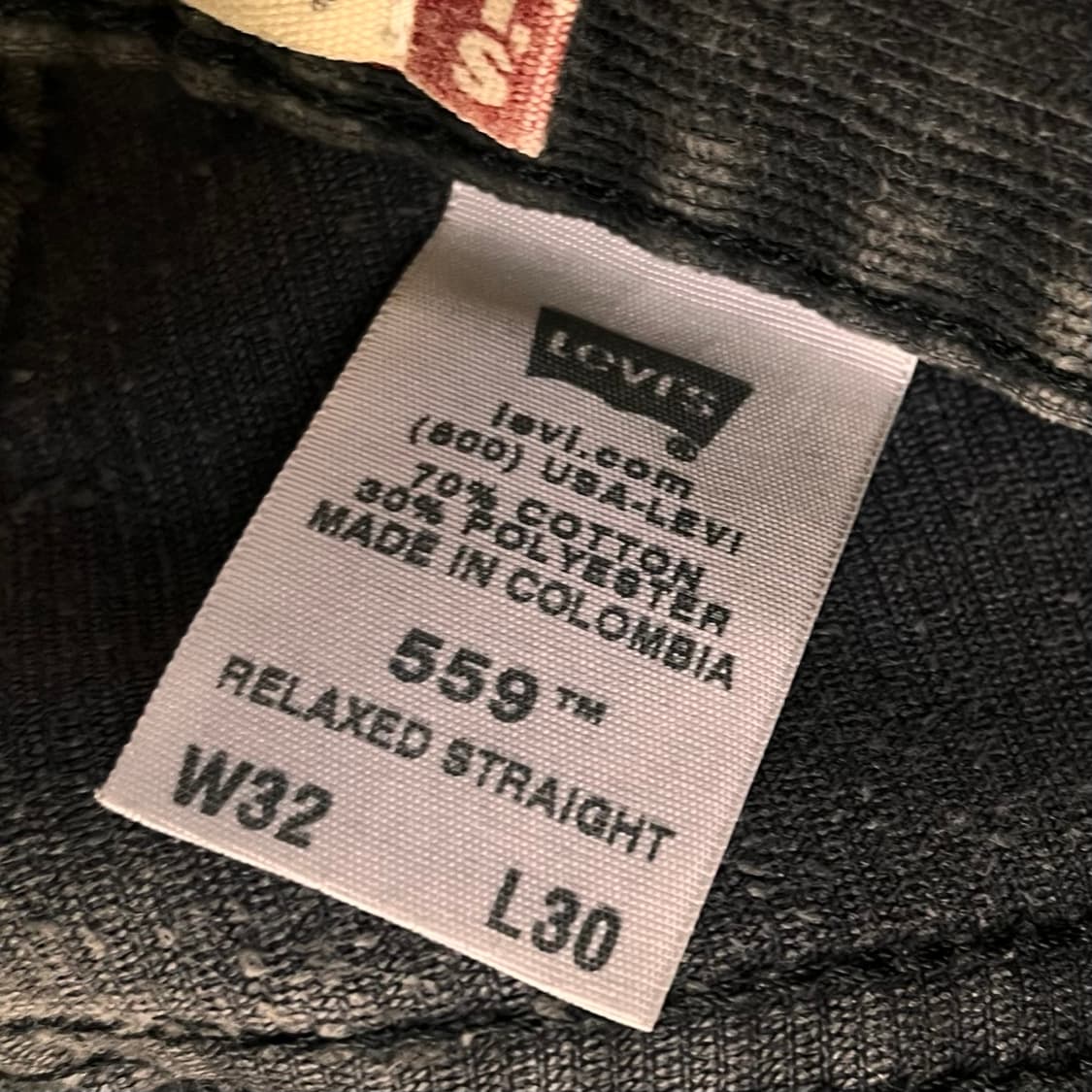 리바이스 559 코듀로이 코튼팬츠 W32 L30 상품이미지5