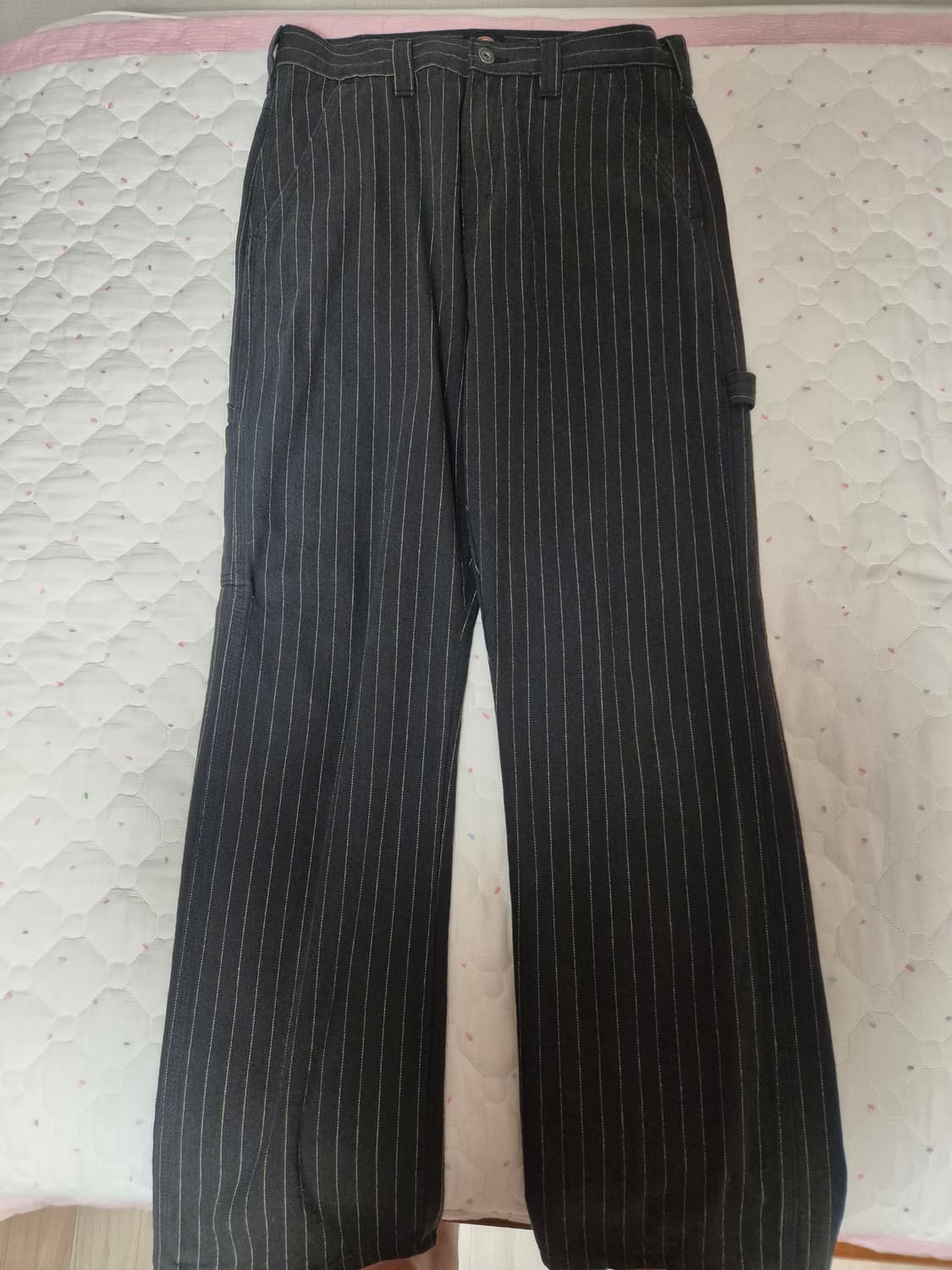 디키즈 스트라이프 블랙 워크팬츠 32 상품이미지2