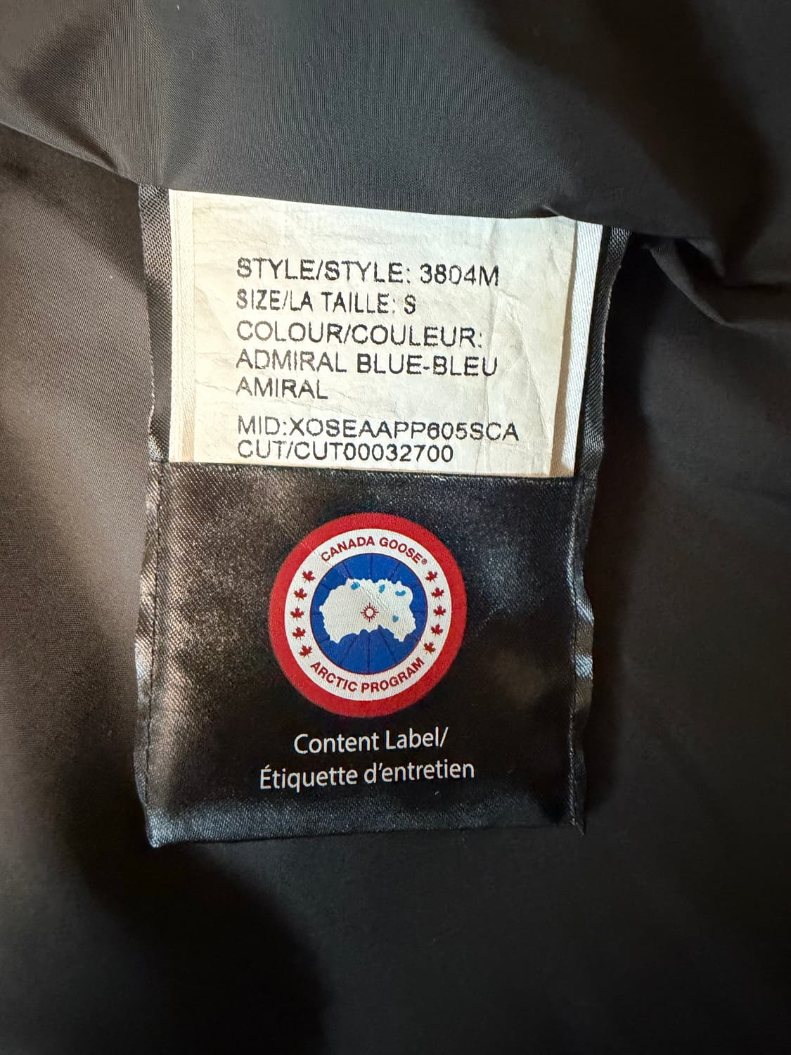 캐나다구스 맥밀란 어드미럴 블루 인터 S 판매합니다. 상품이미지5