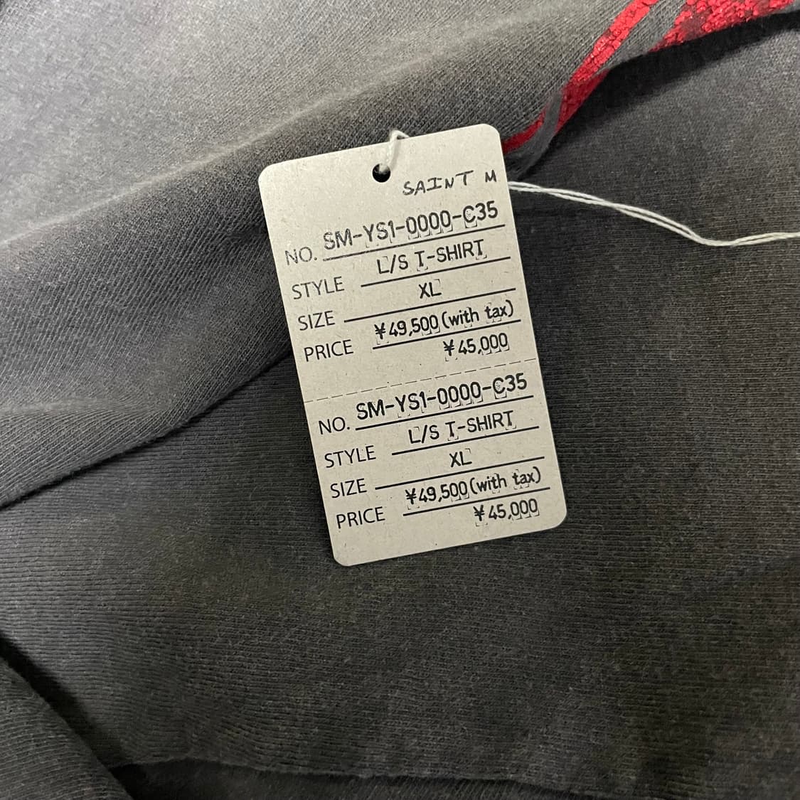 세인트 마이클 x 코스케 카와무라 낫띵 IMP 롱슬리브 티셔츠 블랙 상품이미지6