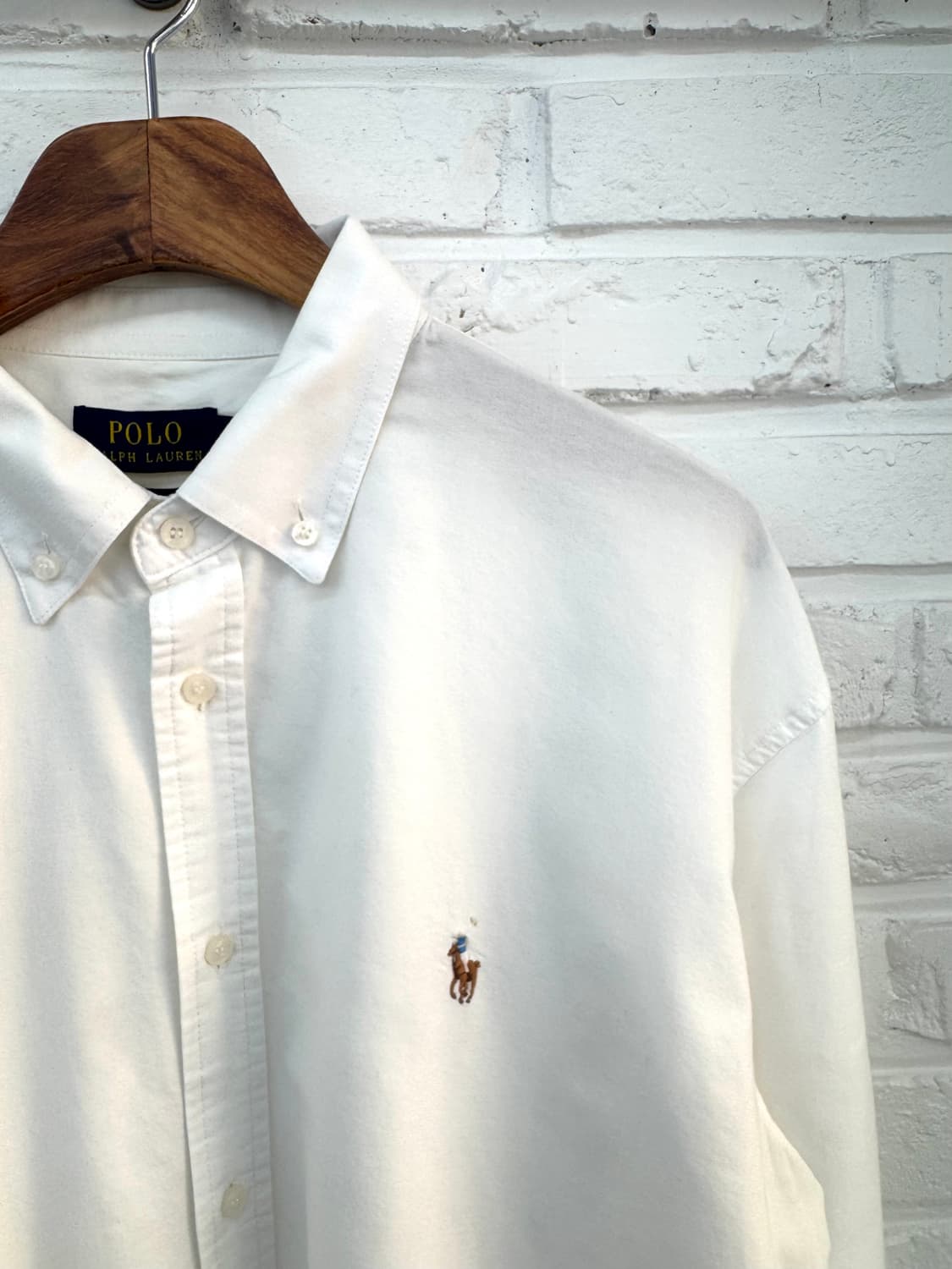 폴로 화이트 커스텀핏 셔츠 상품이미지4