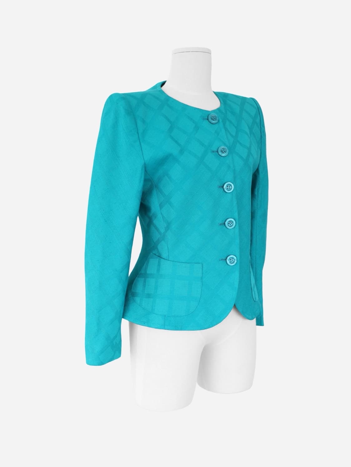 YSL Turquoise Check  Tailored Jacket 상품이미지2