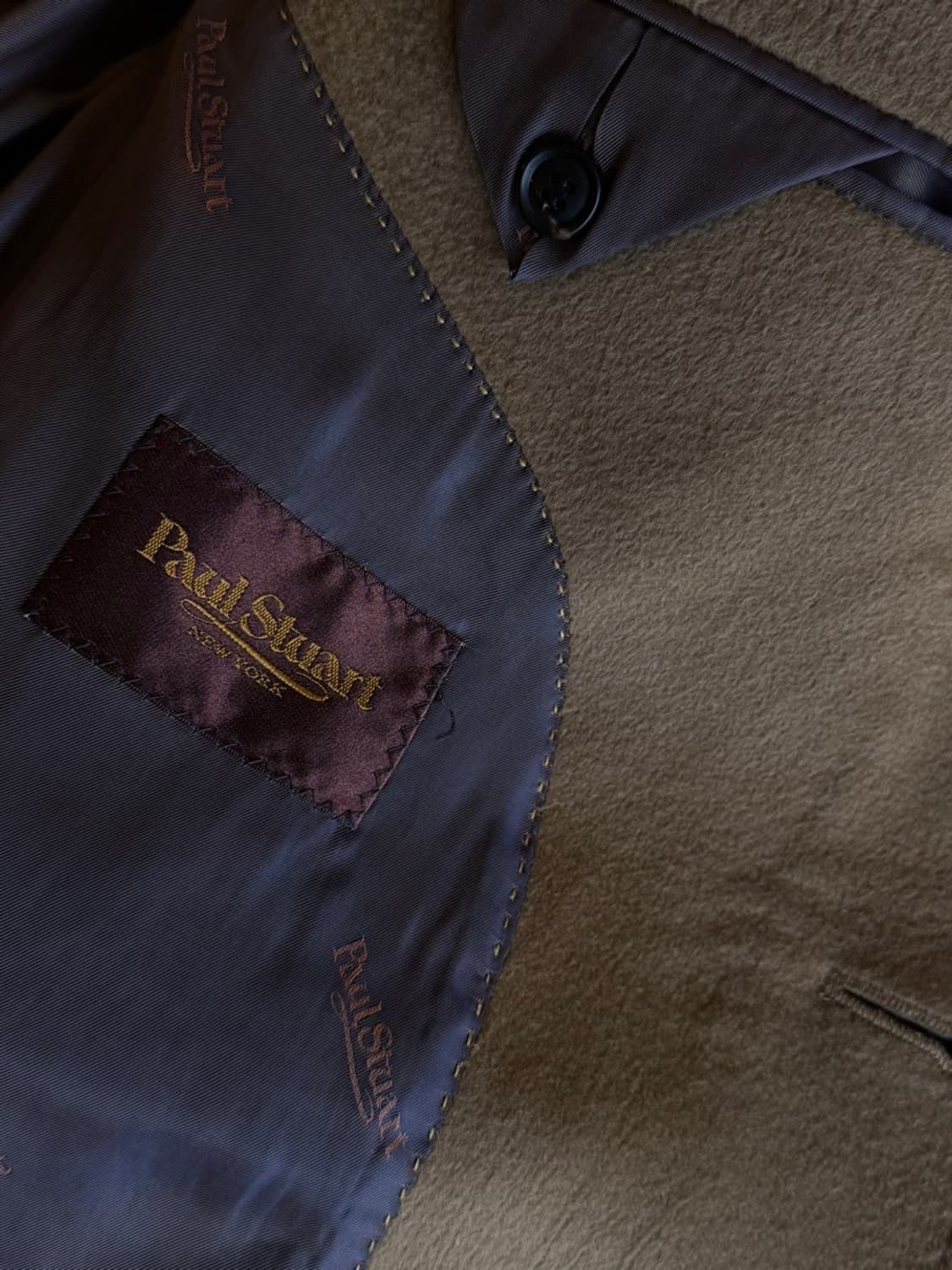 폴스튜어트 콜롬보 카멜헤어 체스터필드 코트 100 상품이미지6