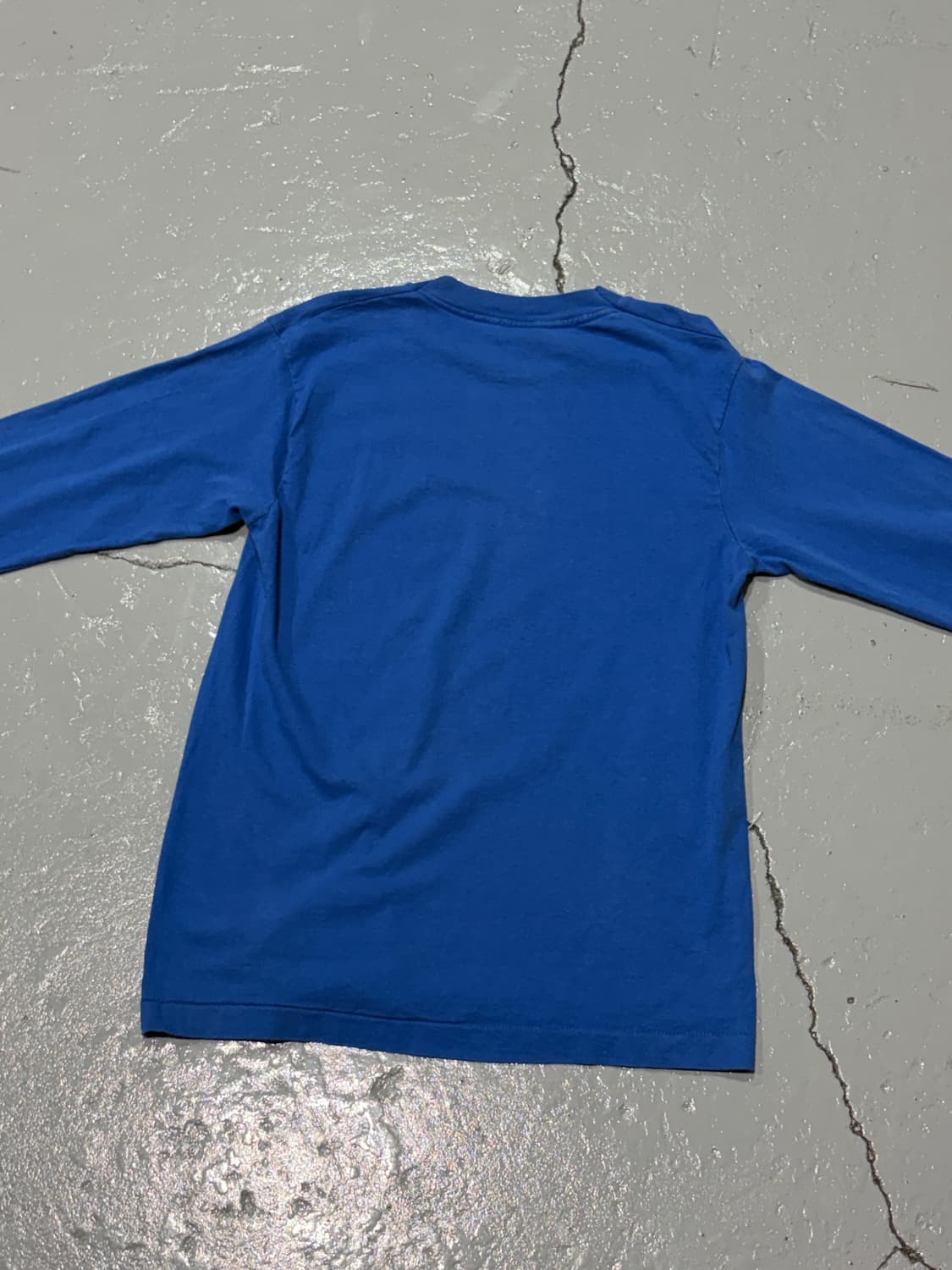 90s USA fruit of the loom 싱글 스티치 블루 롱슬리브 상품이미지7