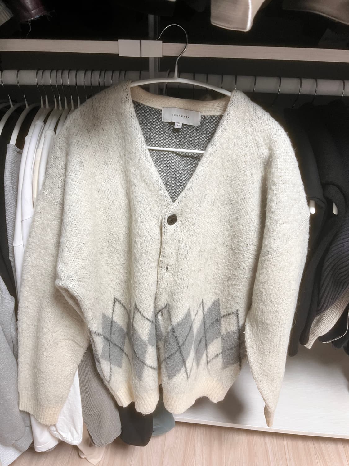 토니웩 아가일 가디건 상품이미지1