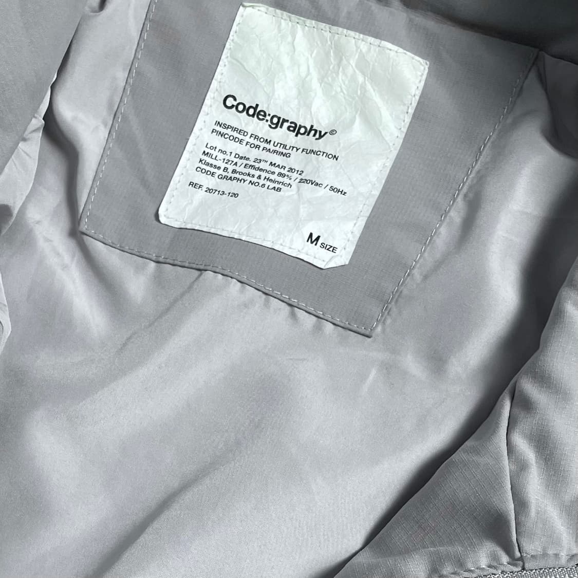 코드그라피 스펠로고 유틸리티 바람막이o 4984 상품이미지3