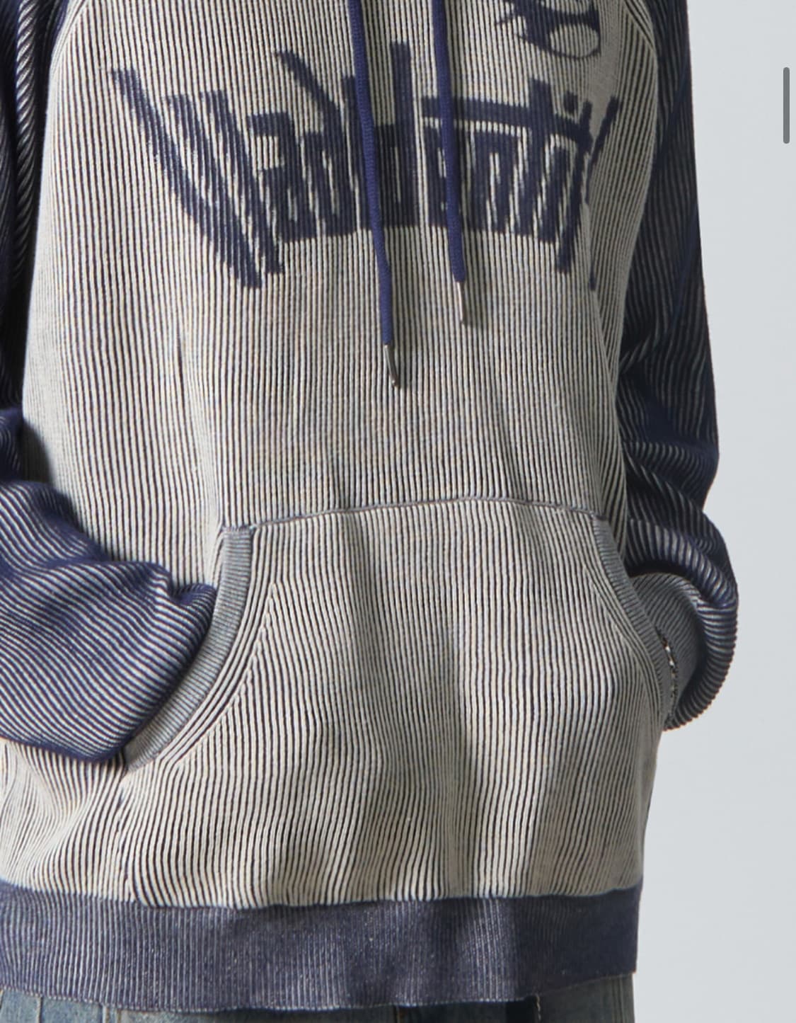 새상품 디미트리블랙 투톤 긴팔 니트 후드티셔츠 XL 상품이미지7