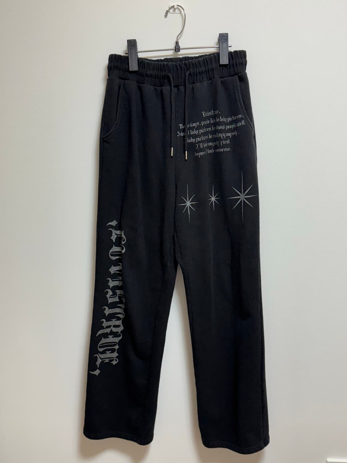 러브이즈트루 MZ STAR GLITTER PANTS(BLACK) 바지 상품이미지1