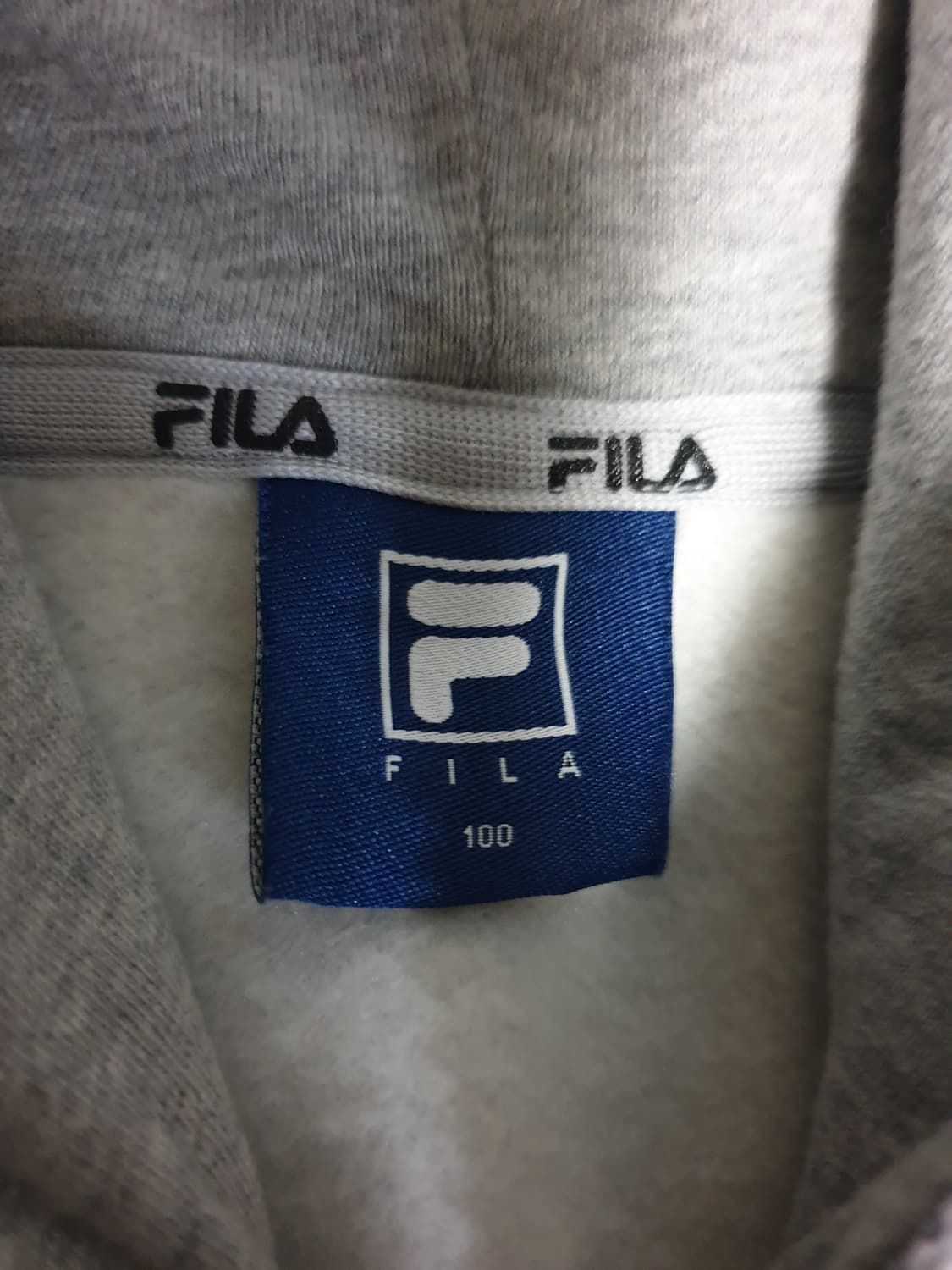 FILA 기모 후드집업 그레이 (L) 상품이미지3