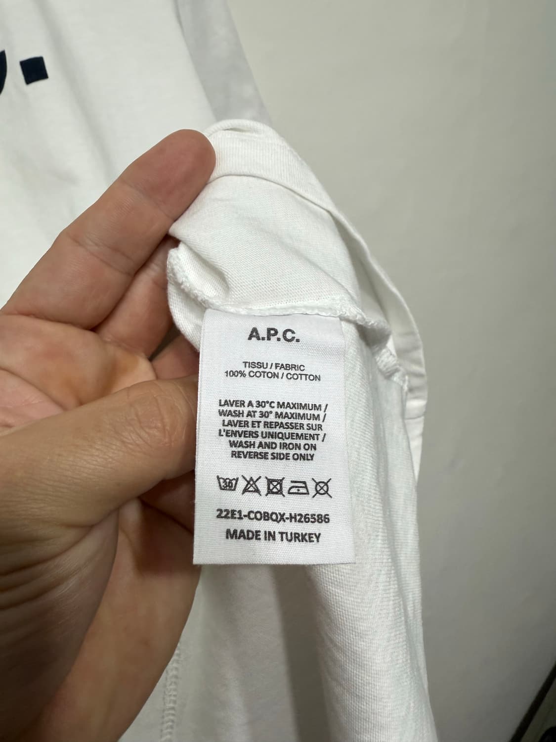 아페쎄 APC 로고 반팔 티셔츠 XL 상품이미지7