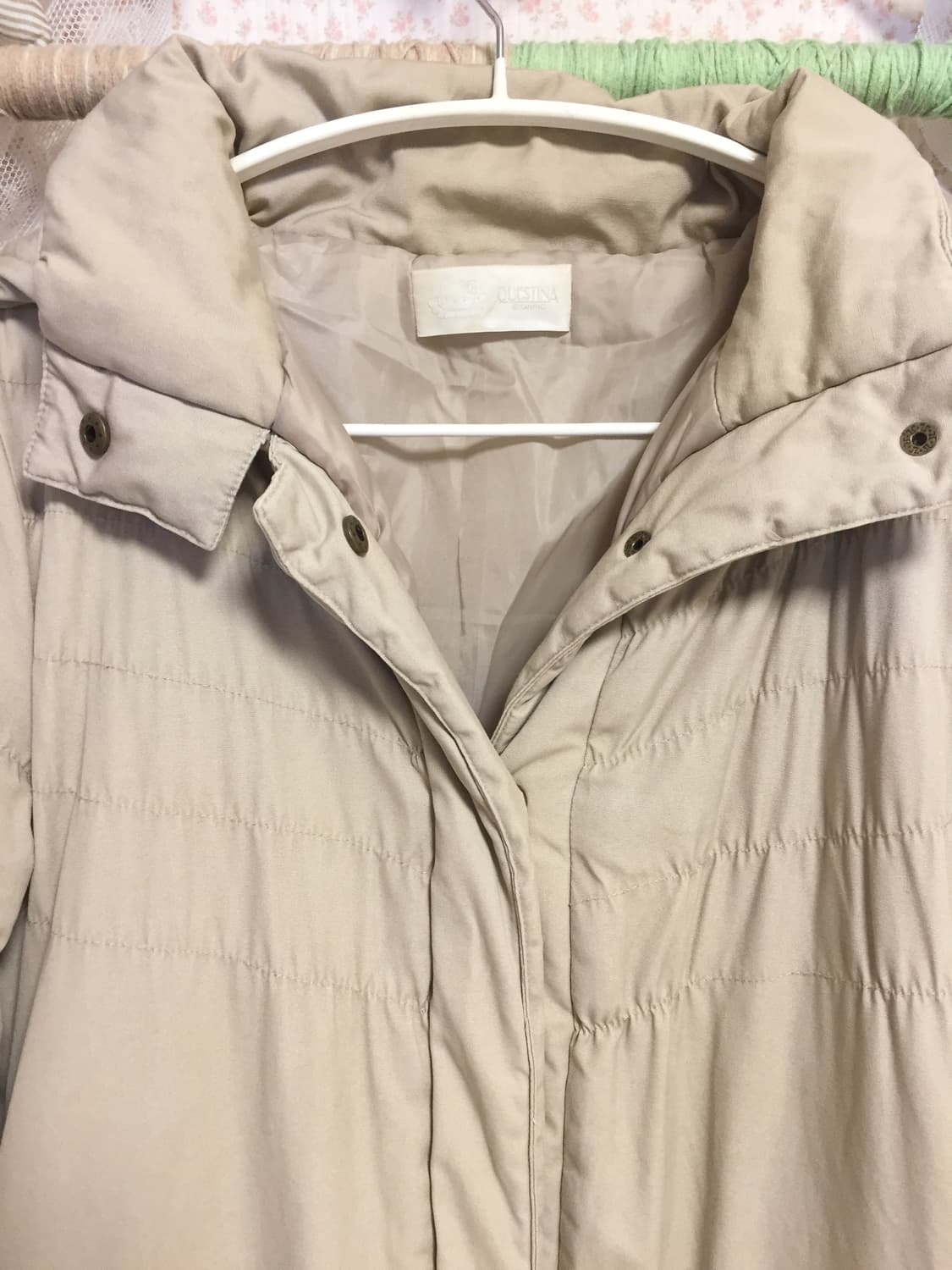 빈티지 베이지 후드 패딩 상품이미지3