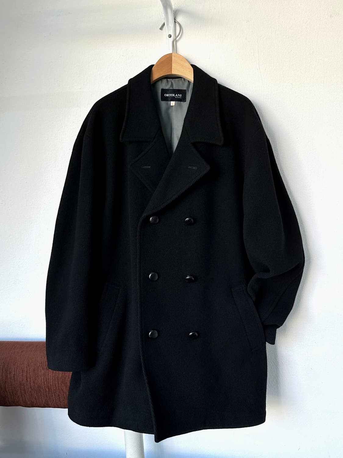 Brushed cord wool design over pea coat 상품이미지1