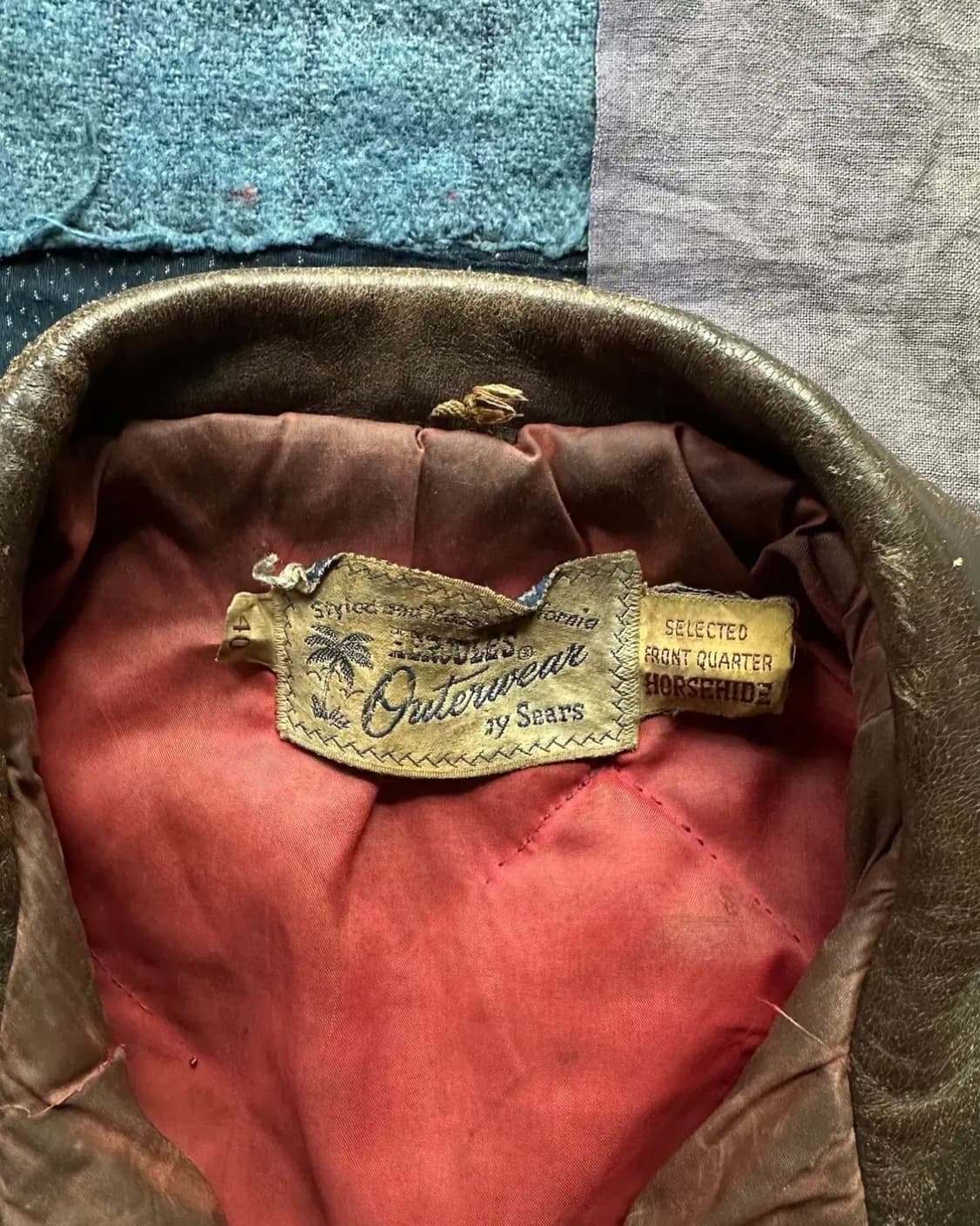 50s Sears Hercules horsehide jacket 40 상품이미지3