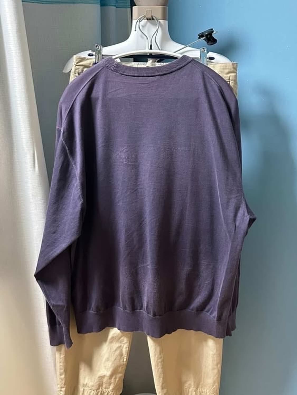 코모리 23ss 18G 크루넥 니트 페이드 네이비 상품이미지3