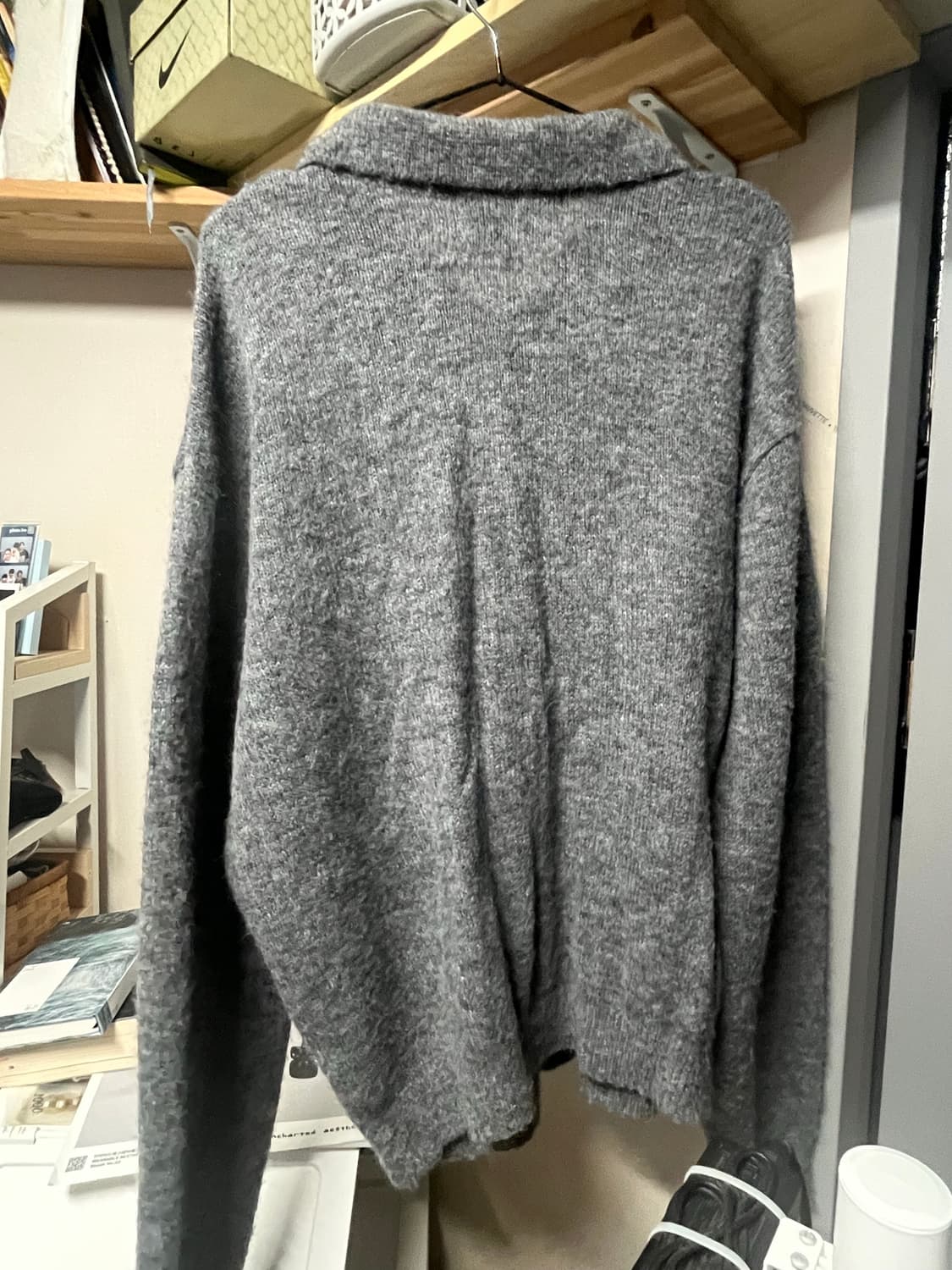 토니웩 알파카 카라가디건 그레이 Xl 상품이미지4