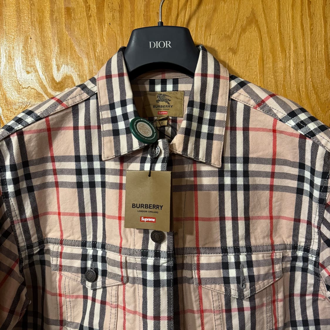 버버리 x 슈프림 콜라보(슈버리) 트러커 자켓 판매 합니다. 상품이미지2