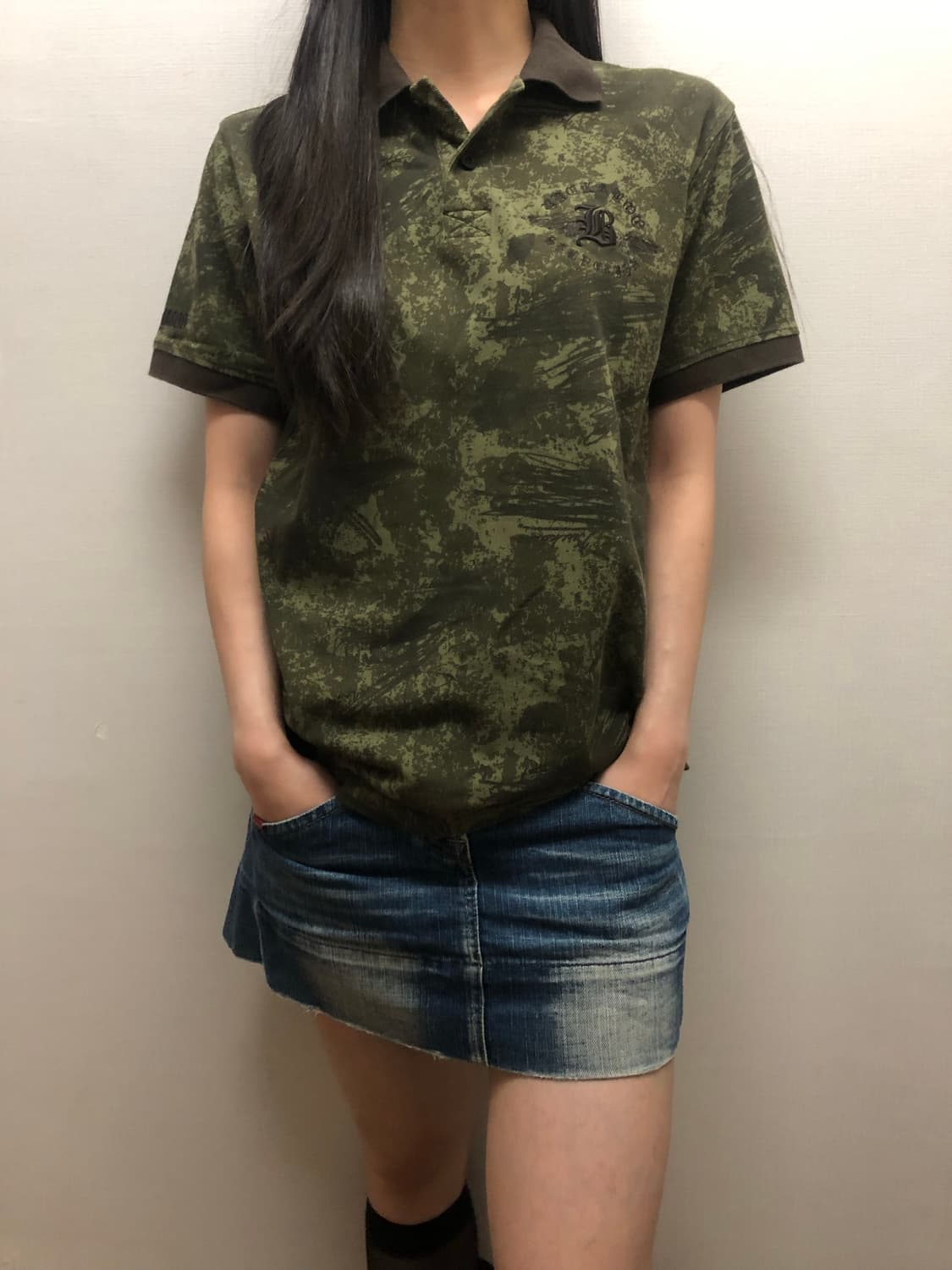 빈티지 버커루 딥 카키 티셔츠 상품이미지2