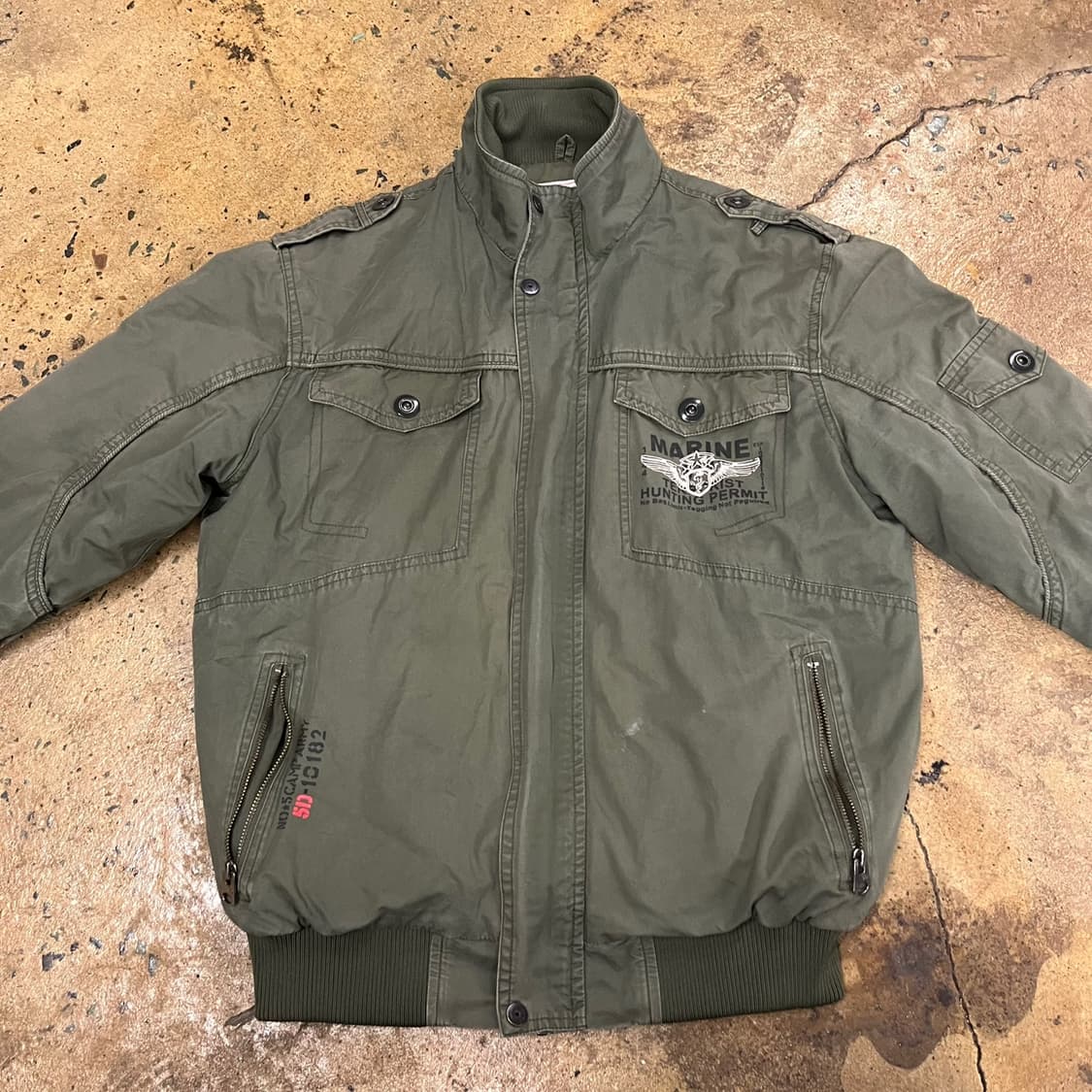 [정품/L] 캠프5 카키색 MA-1 스타일 점퍼 b19 상품이미지3