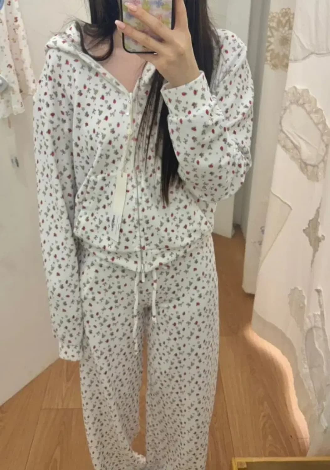 글로니 레이지 선데이 팬츠 스트로베리 셋업 상품이미지2