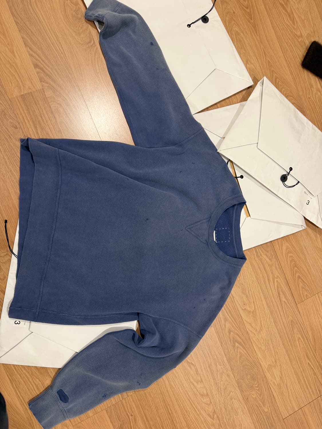 (3) 비즈빔 visvim 맨투맨 스웨트 점보 크러쉬 네이비 상품이미지3