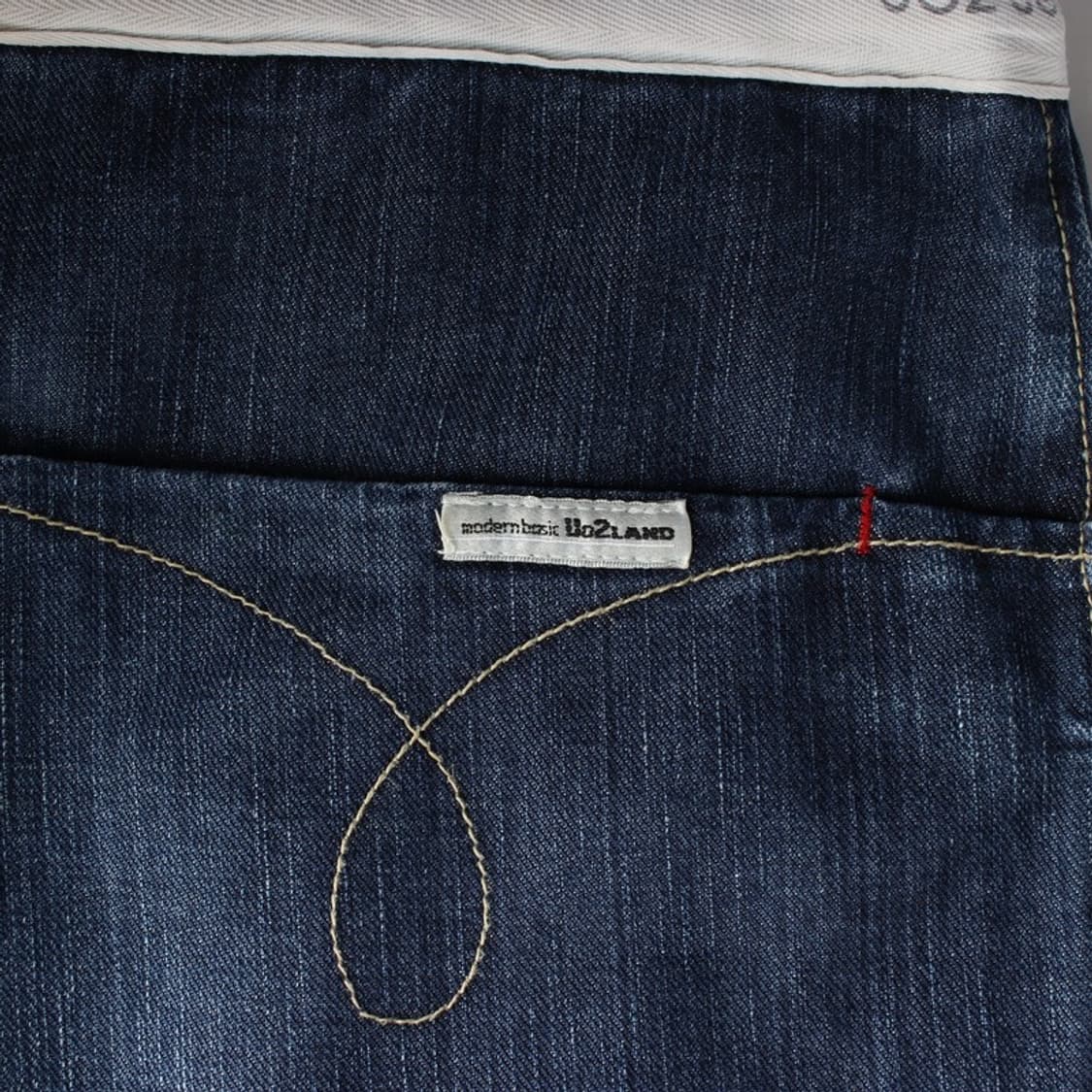 UO2 LAND 레터링 밴딩 스트링 워싱 데님 팬츠 상품이미지6