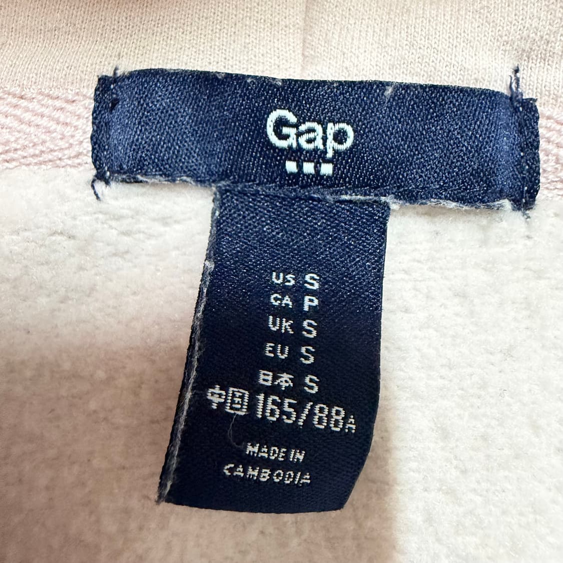 갭 연핑크 후드집업 s  상품이미지3