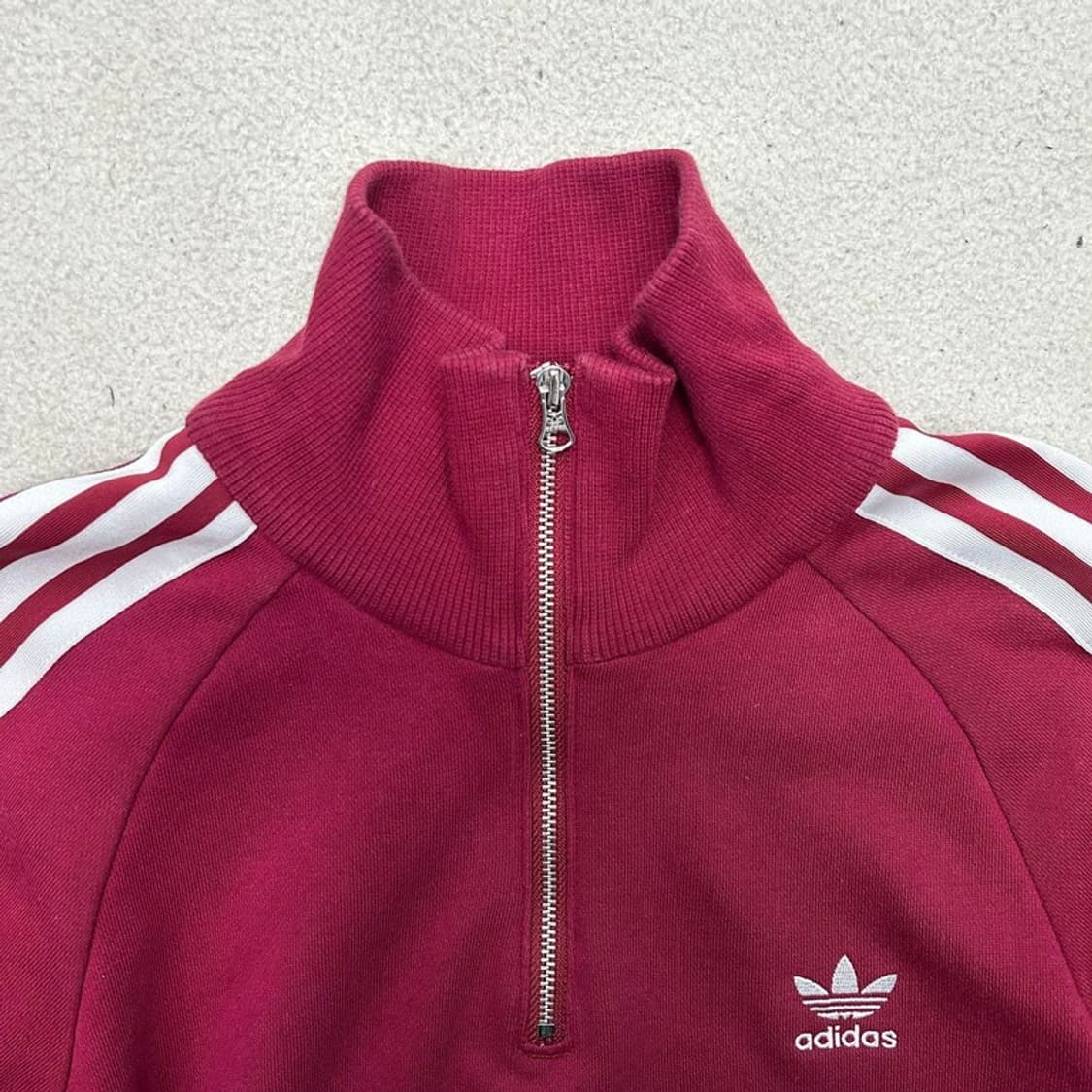 아디다스 오리지날 하프집업 스웻셔츠 버건디 UK 10 상품이미지5