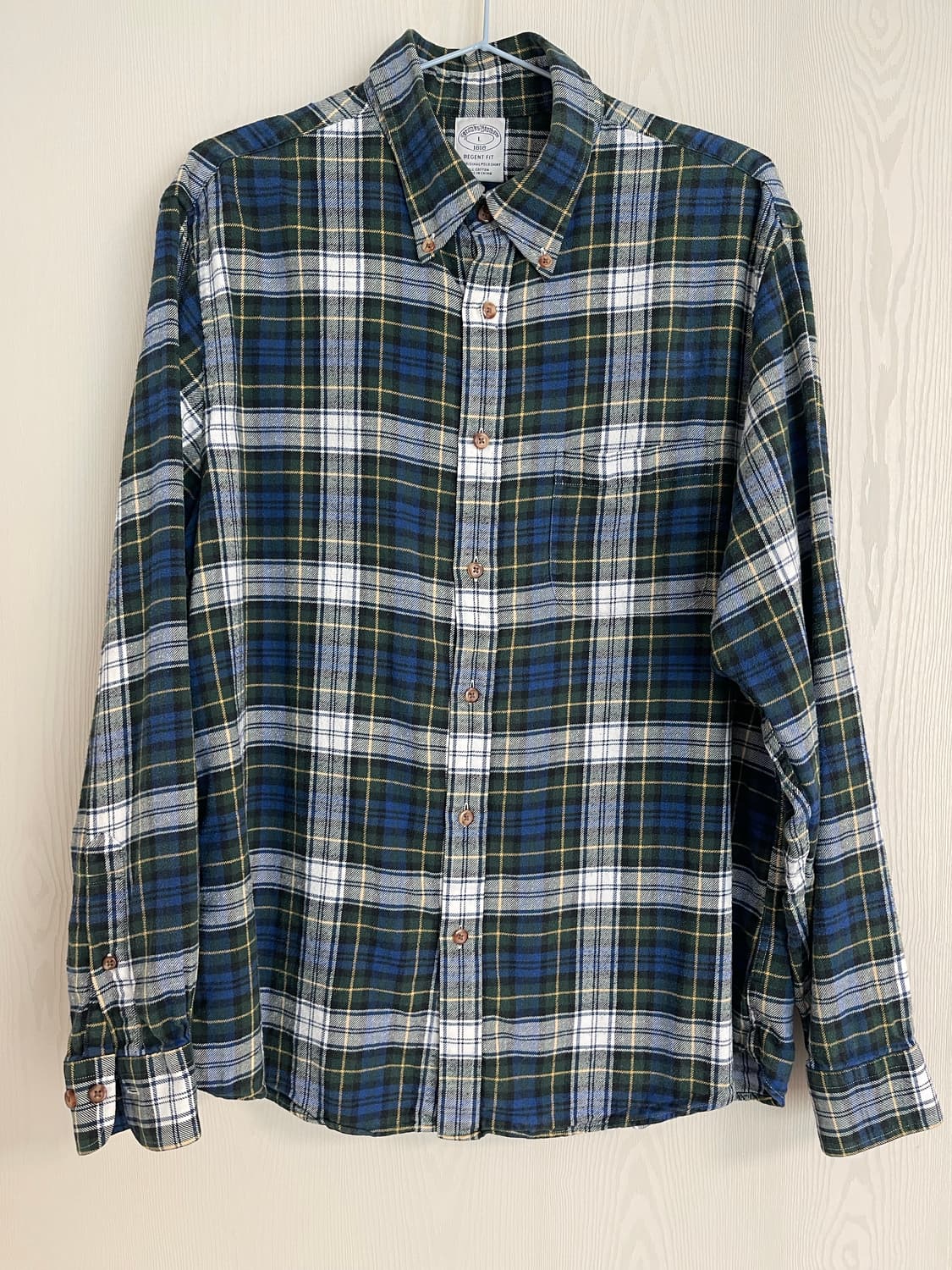 브룩스 브라더스 플란넬 타탄 체크 셔츠 L 상품이미지1