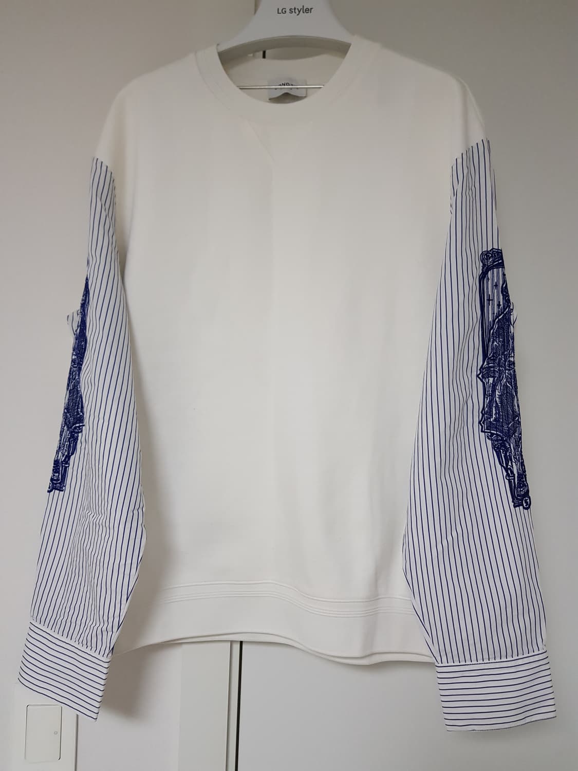 [105] 송지오옴므 소매 자수 맨투맨 셔투맨 상품이미지1