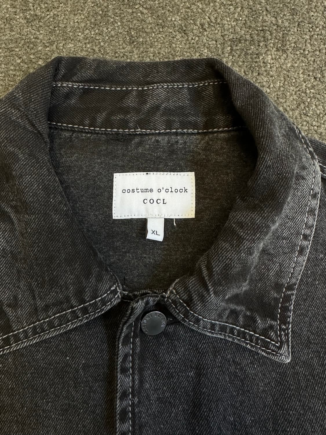 커스텀어클락 흑청 데님 자켓 XL 상품이미지4
