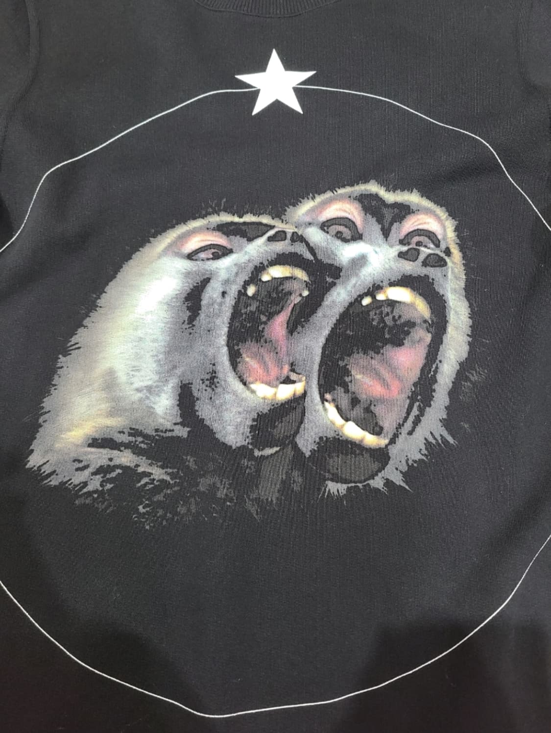 16SS 지방시 스타 몽키 트윈스 맨투맨 블랙 상품이미지2