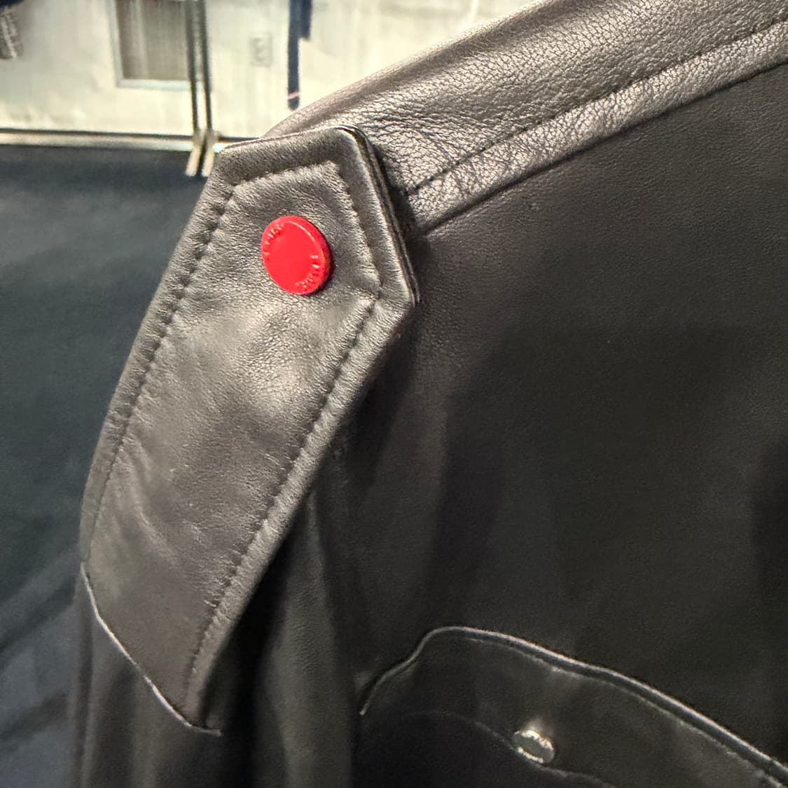 [새상품] [M] MMIC 블랙 소프트 레더자켓  상품이미지4