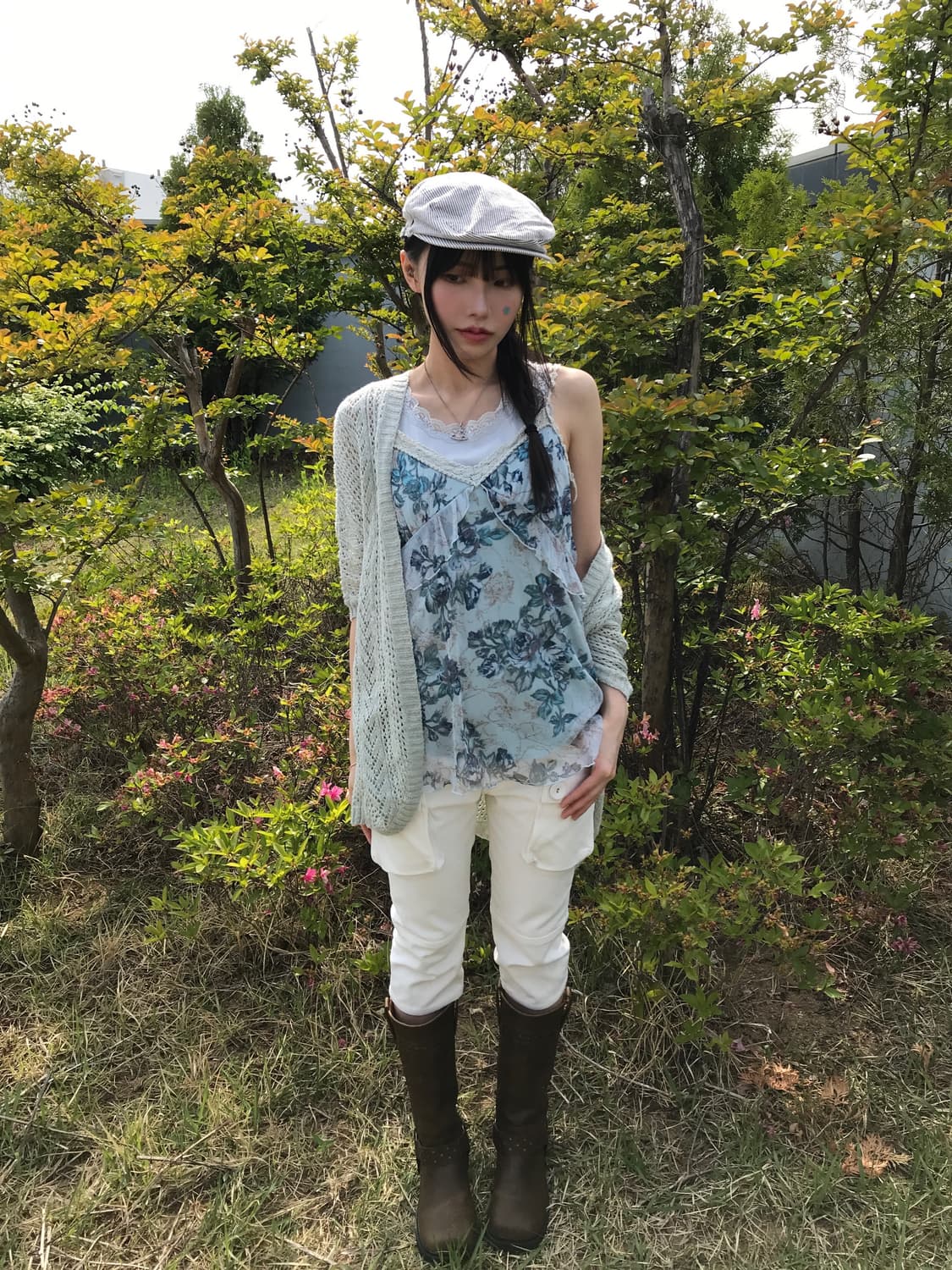 Jpn mint Acrylic Cardigans 상품이미지1