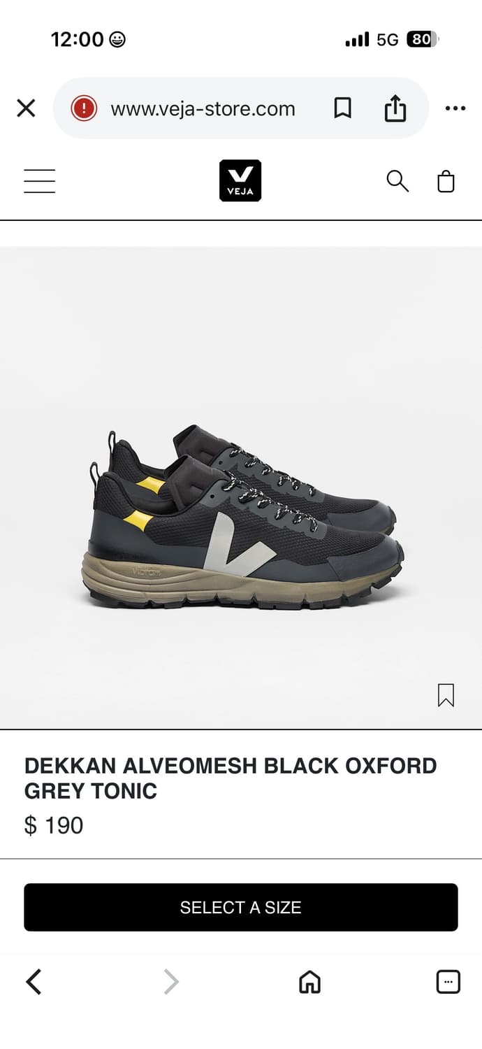 Veja DEKKAN ALVEOMESH BLACK OXFORD GREY  상품이미지9