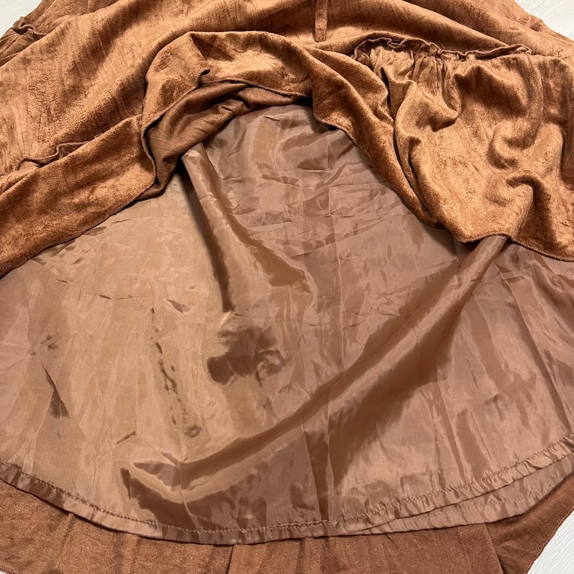 일본빈티지 모리걸 브라운미디스커트 상품이미지4