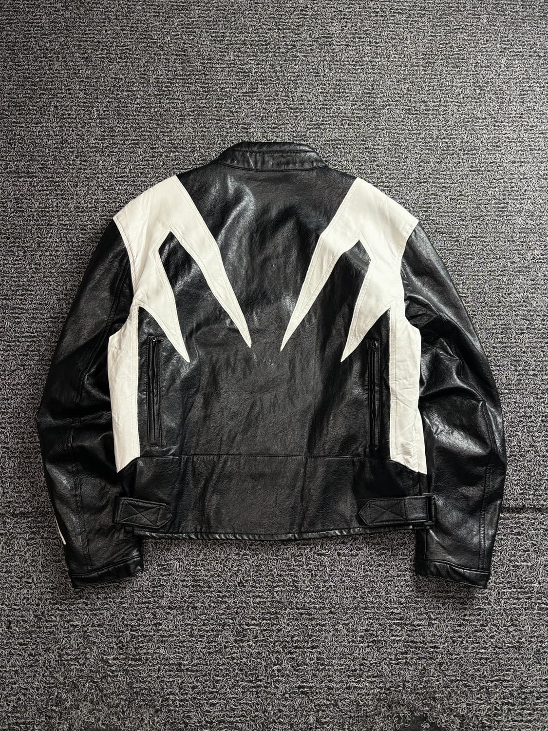 프로젝트 웨이브 디테일 레이싱 레더 자켓 3726 상품이미지5