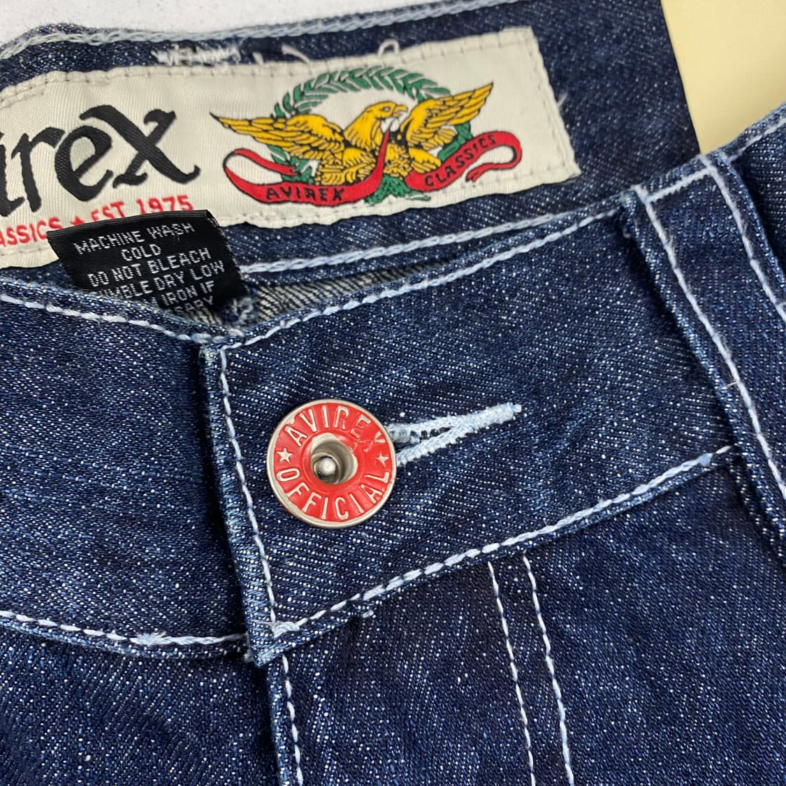  아비렉스 데드스탁 루즈핏 워싱 데님 진 (34)  ﻿ 상품이미지6