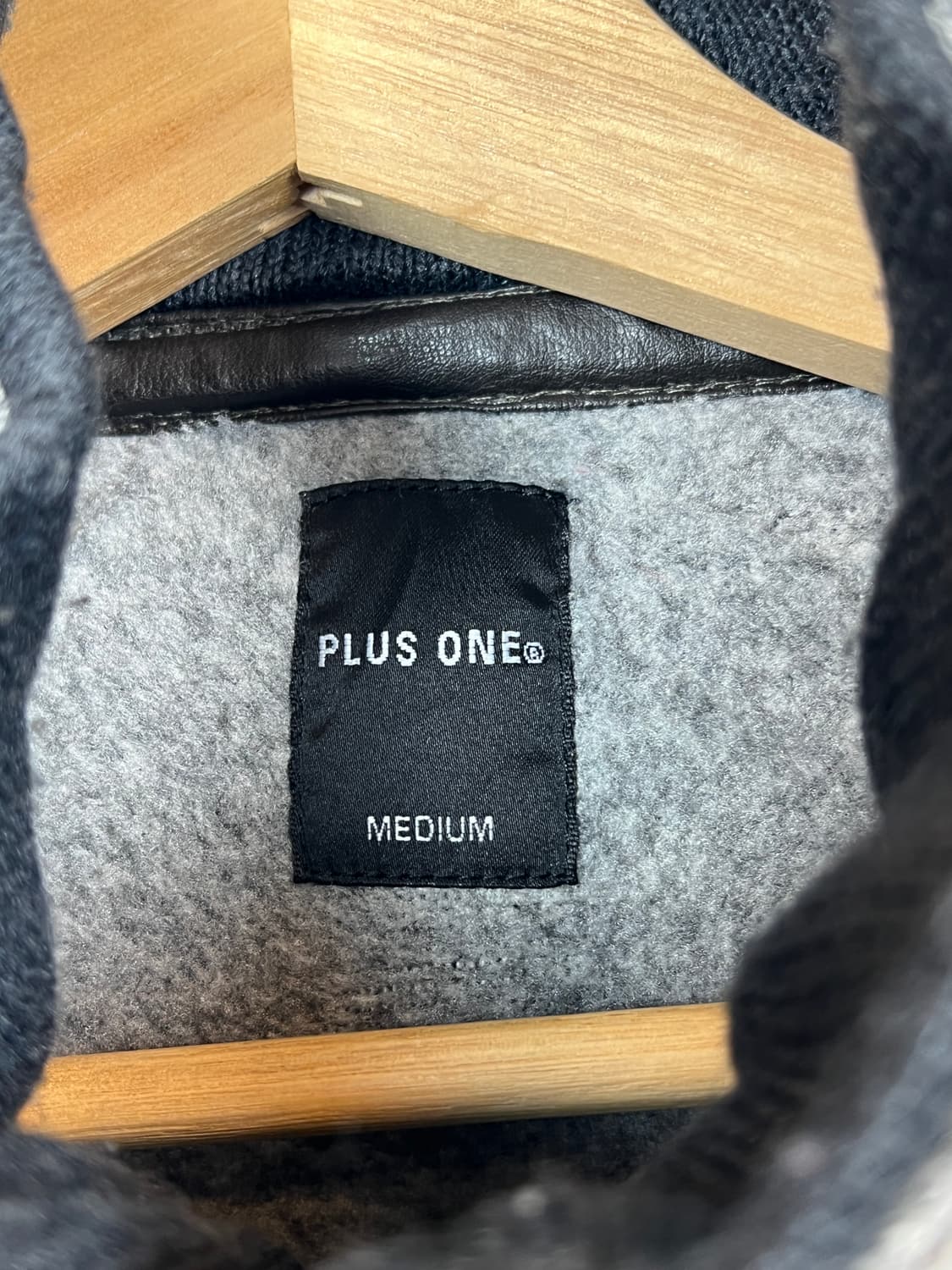 O147 JPN PLUS ONE 그레이 기모 후드집업 M 상품이미지3