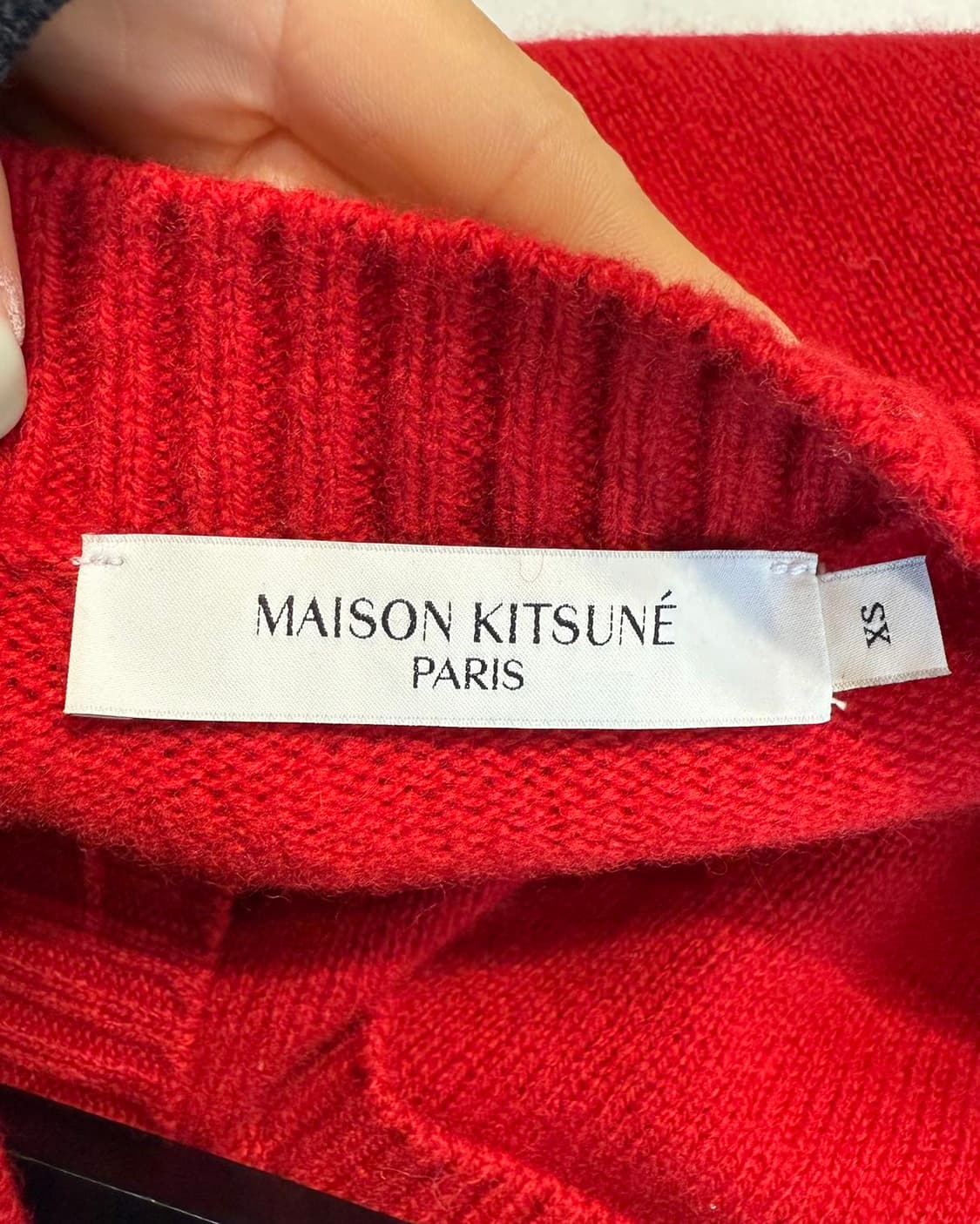 메종 키츠네 레드 베이비 폭스 패치 가디건  상품이미지8