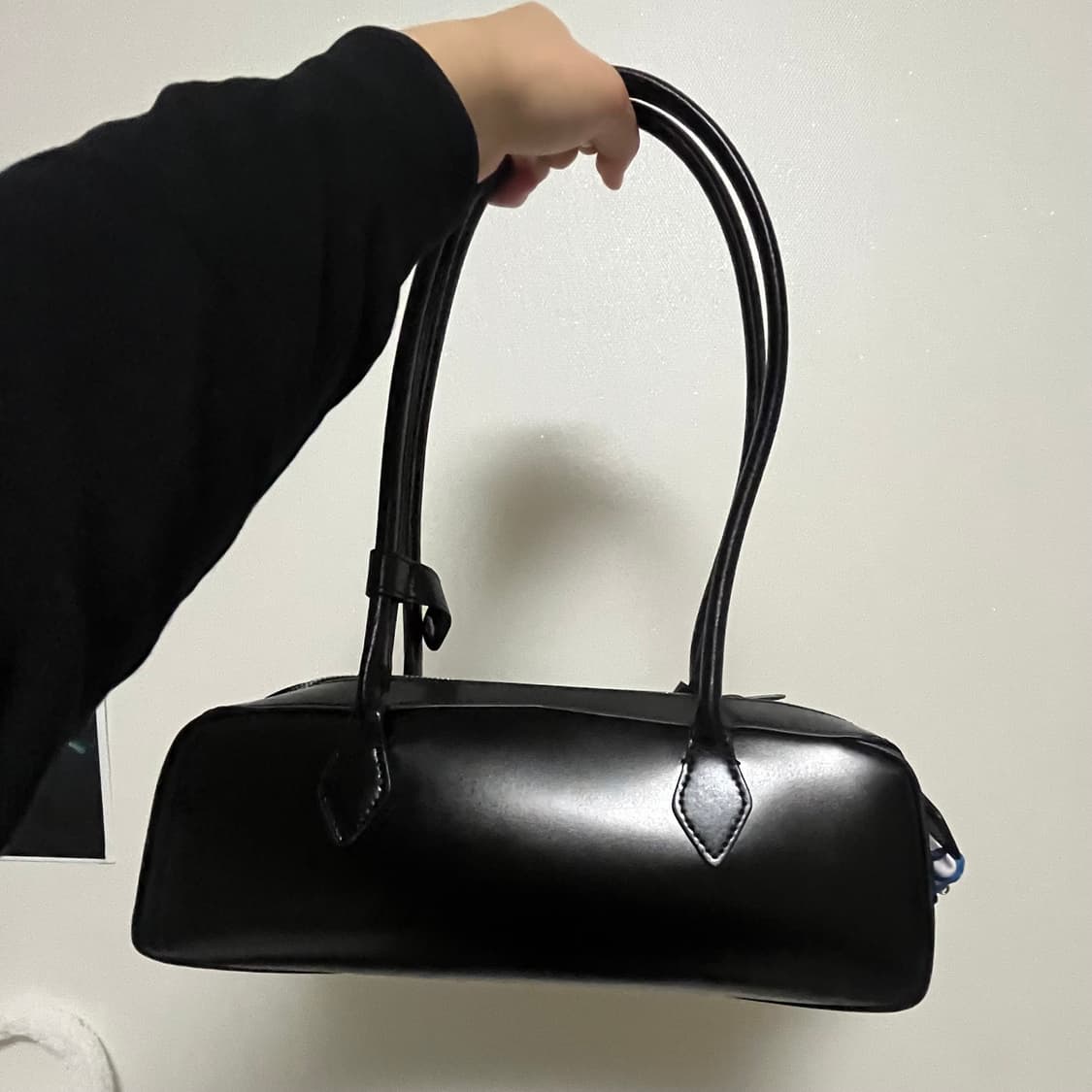 블랙 숄더백 바게트백 상품이미지2