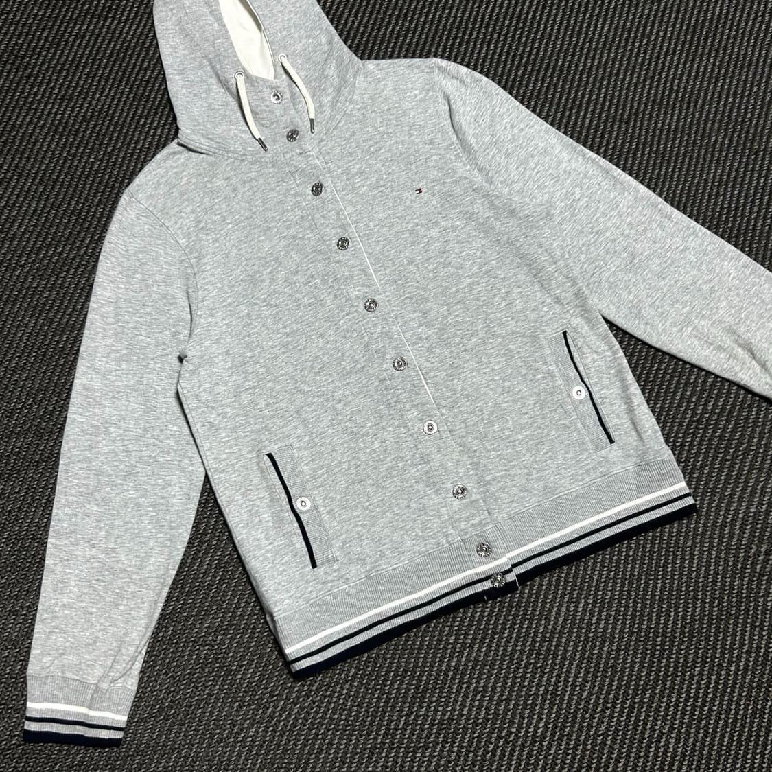 [L] Tommy 타미힐피거 우먼즈 그레이 후드 자켓 상품이미지2