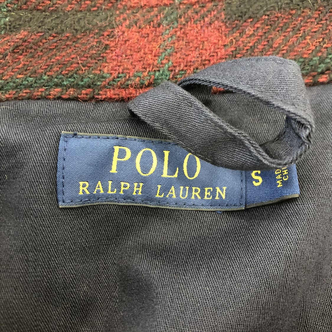 폴로 랄프로렌 타탄체크 알파카 울 헌팅자켓 S  상품이미지5