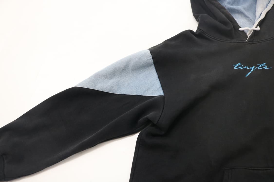 팅글러 Tingte 빈티지 데님 배색 후드 스웨트셔츠 상품이미지5